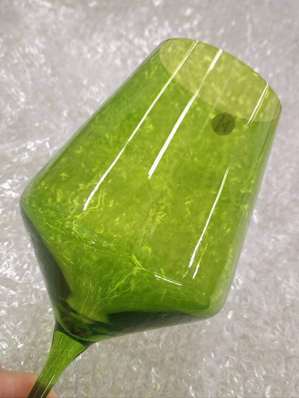 Estelle Colored Glass Wine Stemware Forest Green - Picture 3 of 6